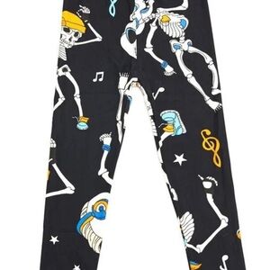 Girls Dancing Skelton Leggings Size Large
